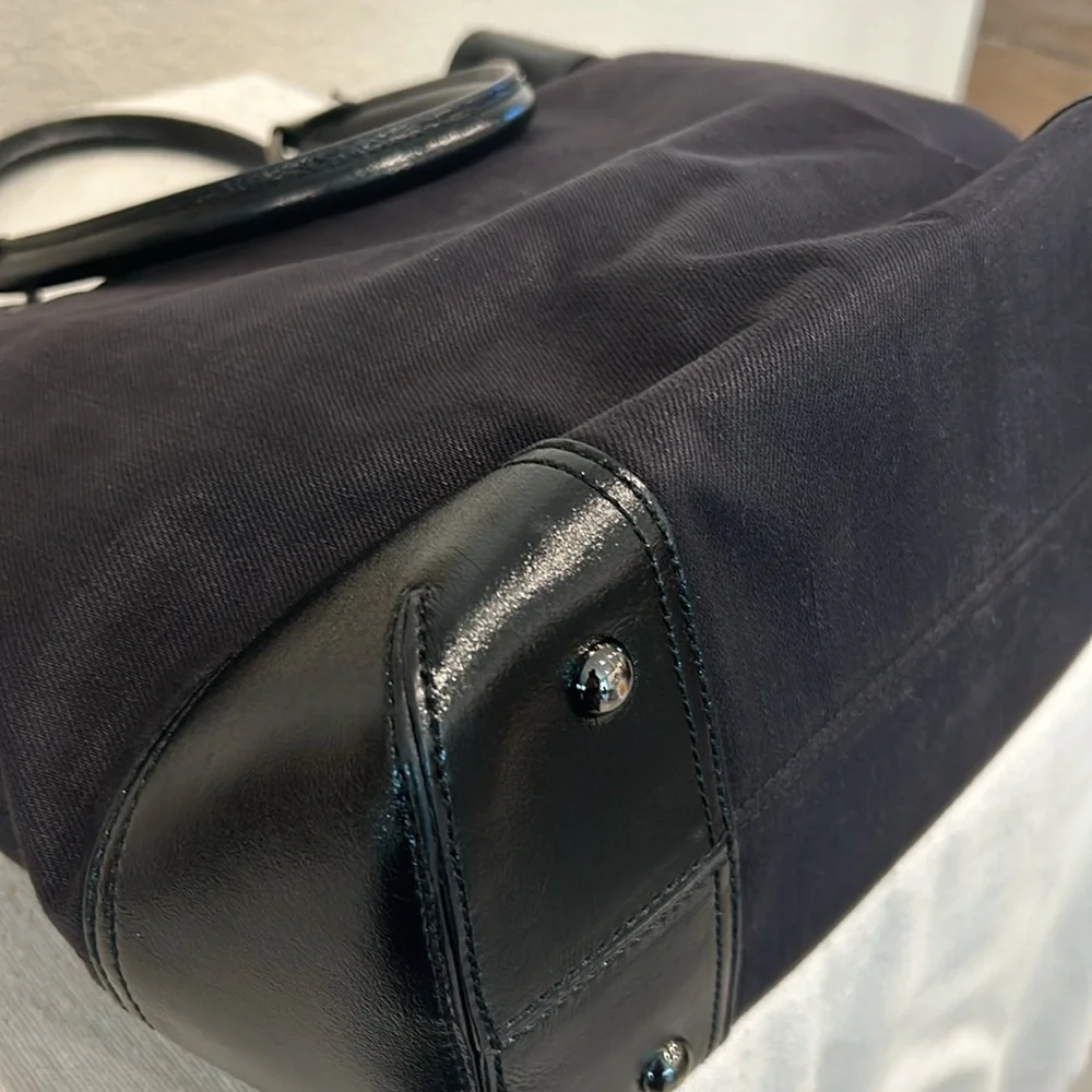 Authentic Burberry Blue Label Logo Drawstring Tote Bag